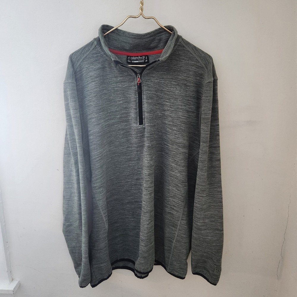 Avalanche Outdoor Supply Co Mens XL Gray Quarter‎ Zip Pullover